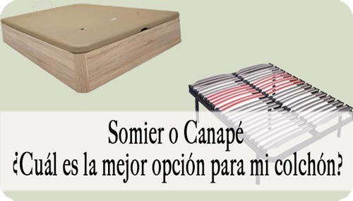 Somier o Canapé ¿cuál es la mejor opción para mi colchón? en 2025